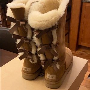 Ugg Bailey Bow Tall Boots- Chestnut